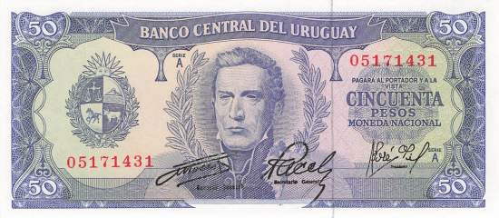 Uruguay 50 Pesos p46a-4 1967